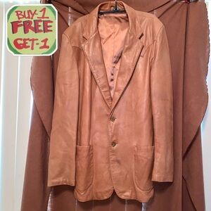 Vintage Overland Sheepskin Taos New Mexico Soft Leather Jacket size 42